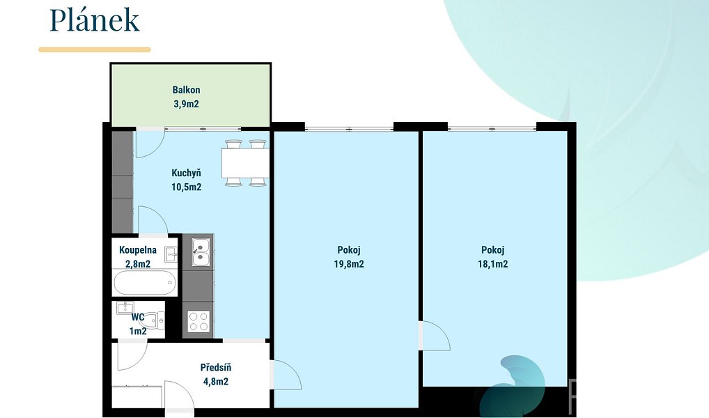 Prodej bytu 2+1 58 m², České Budějovice – náhled fotky 15