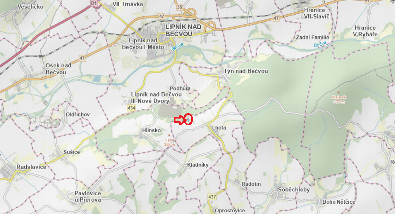 Prodej lesa 1 562 m²