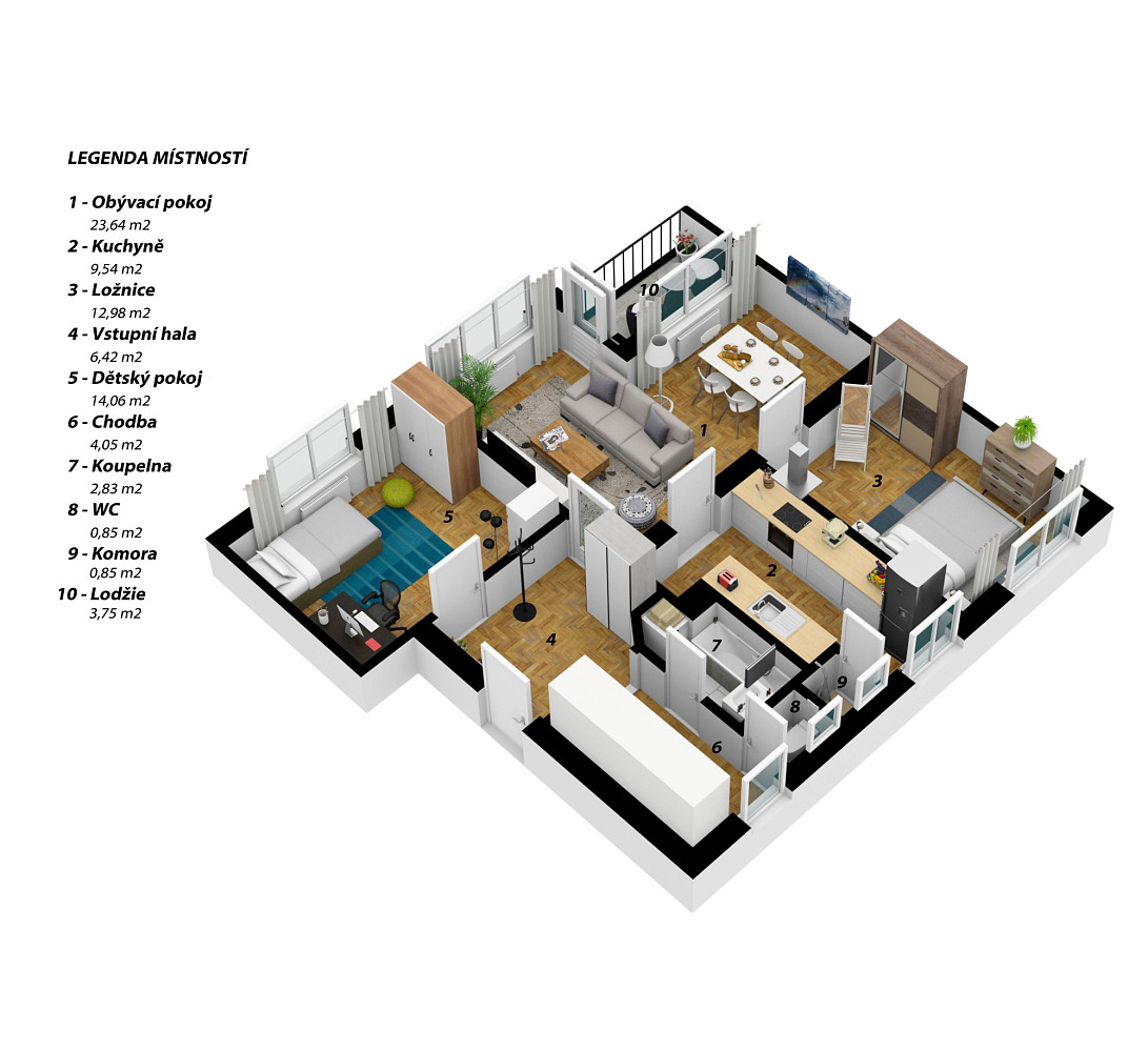 Prodej bytu 3+1 76 m² — photo 4