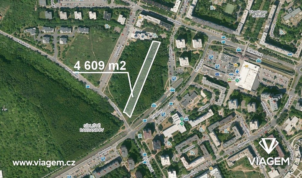 Prodej komerčního pozemku 4 609 m², Praha – náhled fotky 4
