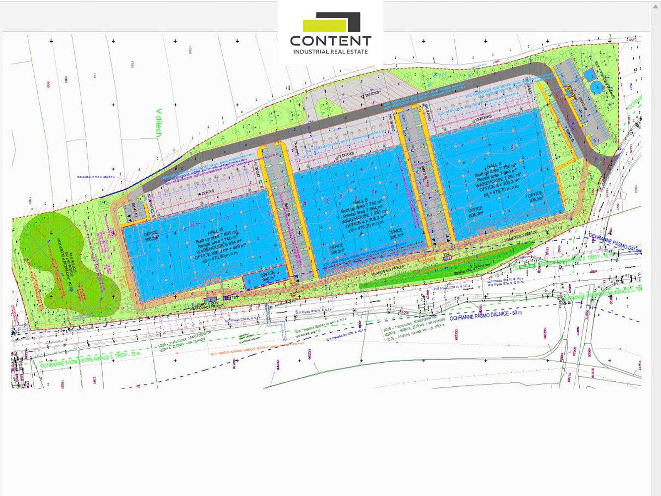 Pronájem novostavby skladu, výrobních prostor 3.000 m², Chotoviny, D3 – pohled 5
