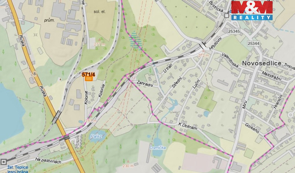 Prodej stavebního pozemku 909 m², Dubí – náhled fotky 5
