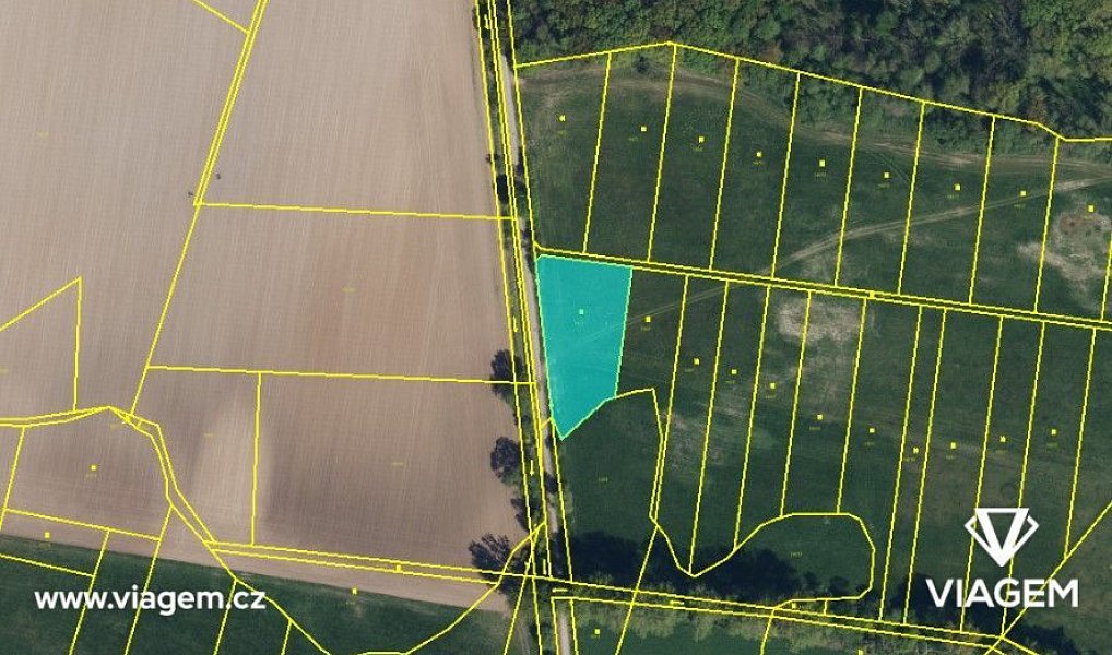 Prodej pole 1 282 m², Boharyně – náhled fotky 4