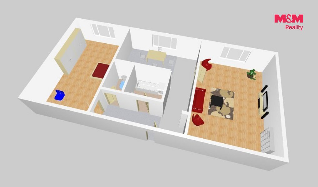 Prodej bytu 2+1 54 m², Kadaň – náhled fotky 3