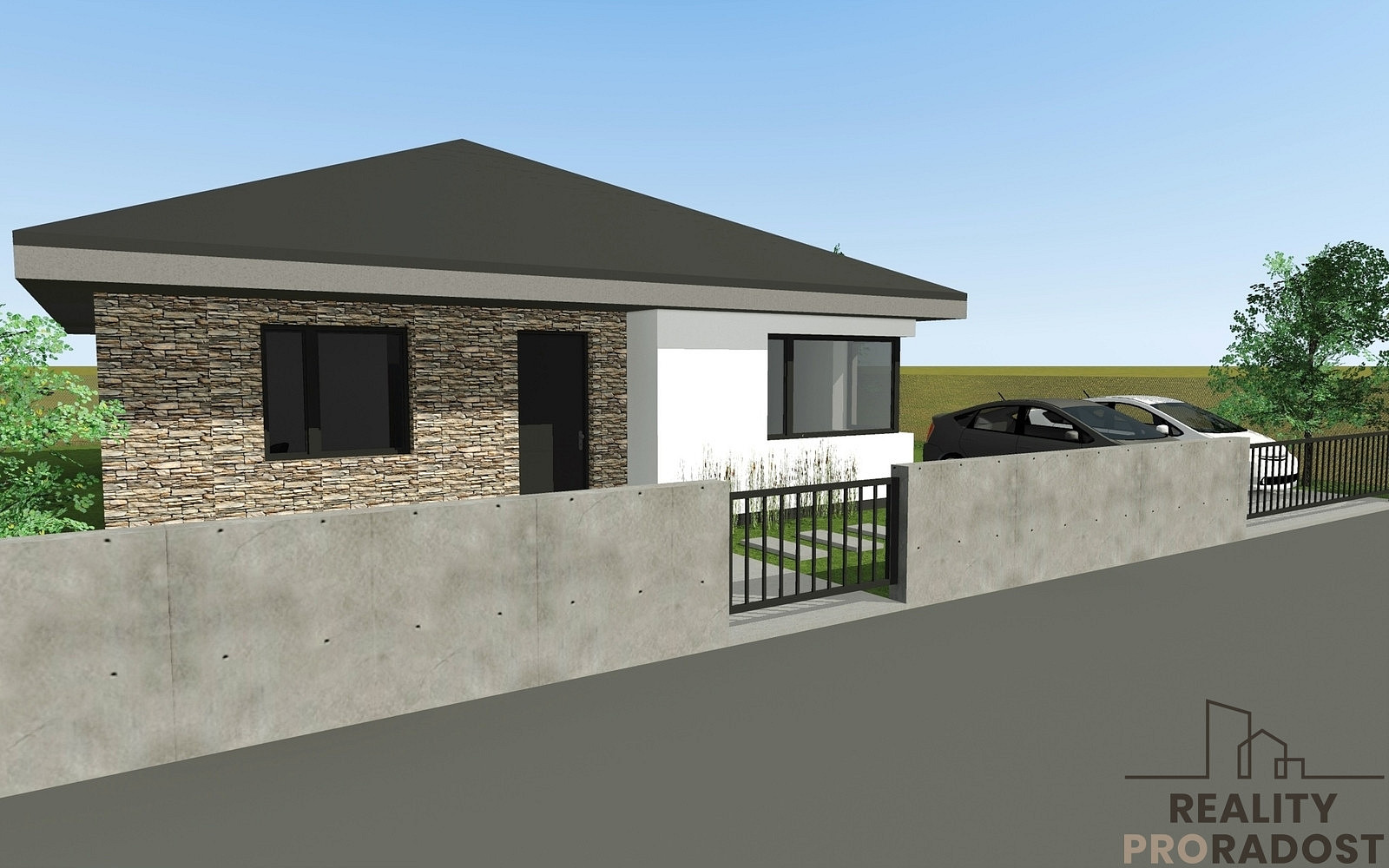 Prodej stavebního pozemku 807 m² – pohled 3