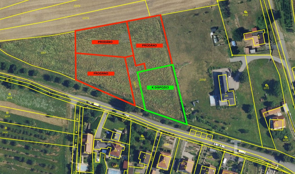 Prodej stavebního pozemku 1 418 m², Voděrady – náhled fotky 2
