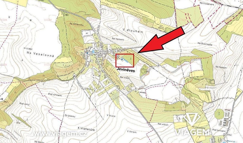 Prodej pole 64 m², Jeviněves – náhled fotky 3