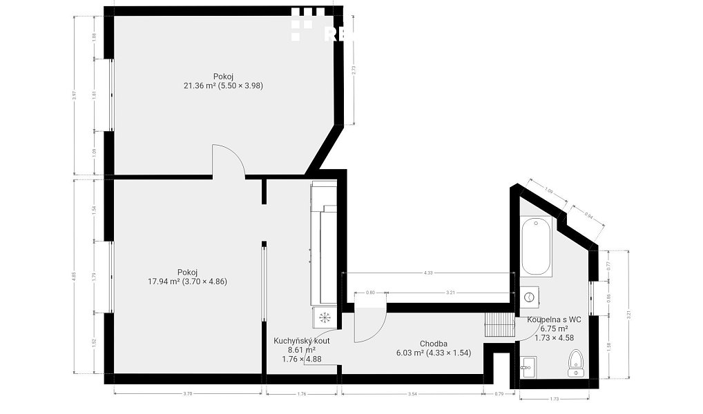 Prodej bytu 2+kk 60 m², Lanškroun – náhled fotky 22
