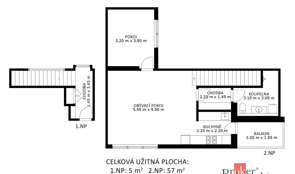 Prodej bytu 2+kk 67 m², Modřice – náhled fotky 17