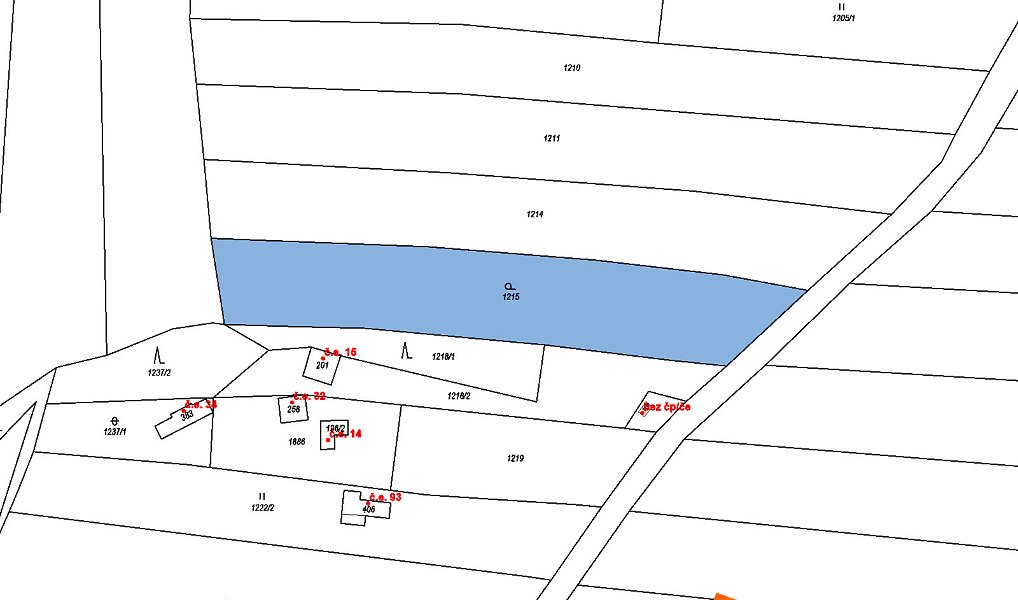 Prodej zahrady 770 m², Žinkovy – náhled fotky 2