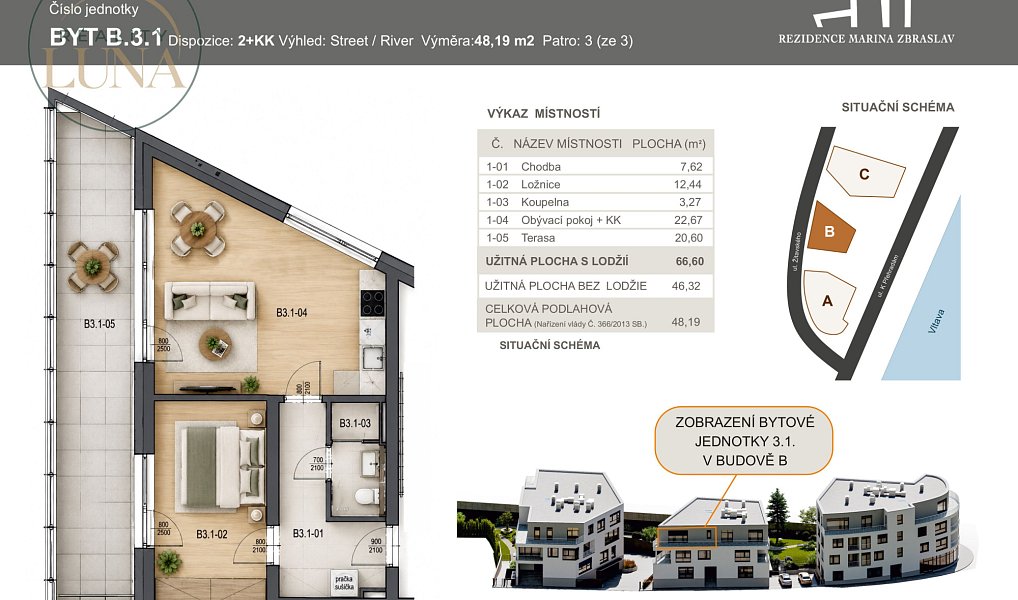 Prodej bytu 2+kk 46 m², Praha – náhled fotky 5