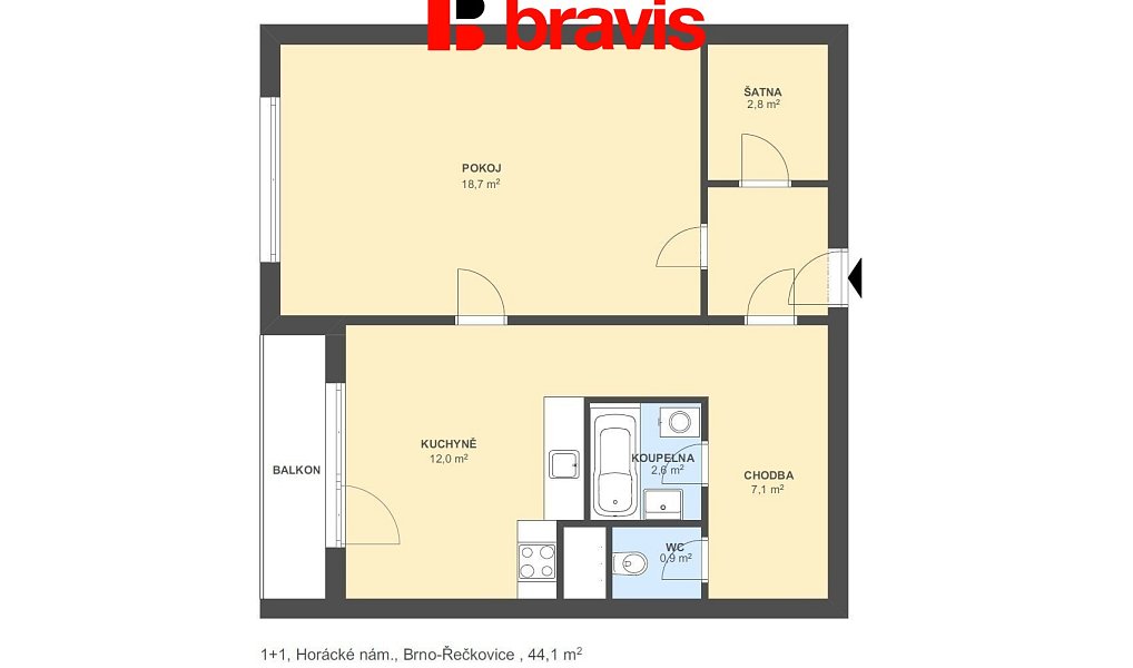 Prodej bytu 1+1 44 m², Brno – náhled fotky 5