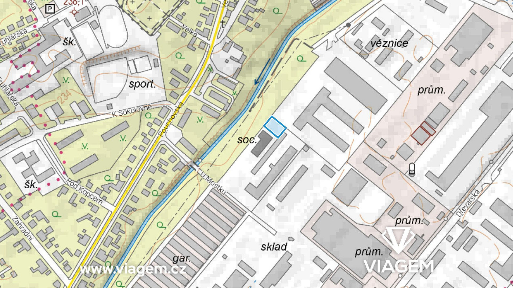 Prodej komerčního pozemku 869 m² – fotografie 3