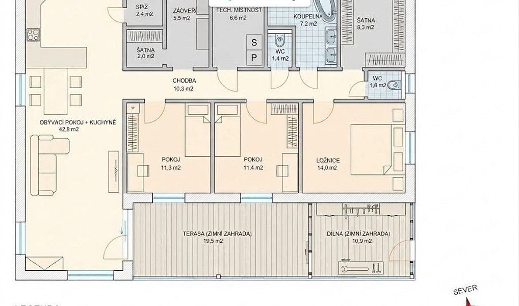 Prodej domu 132 m² s pozemkem 899 m², Nedabyle – náhled fotky 19