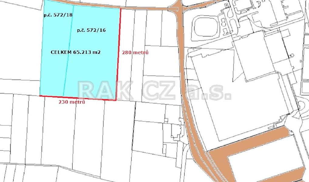 Prodej pole 65 213 m², Klecany – náhled fotky 4