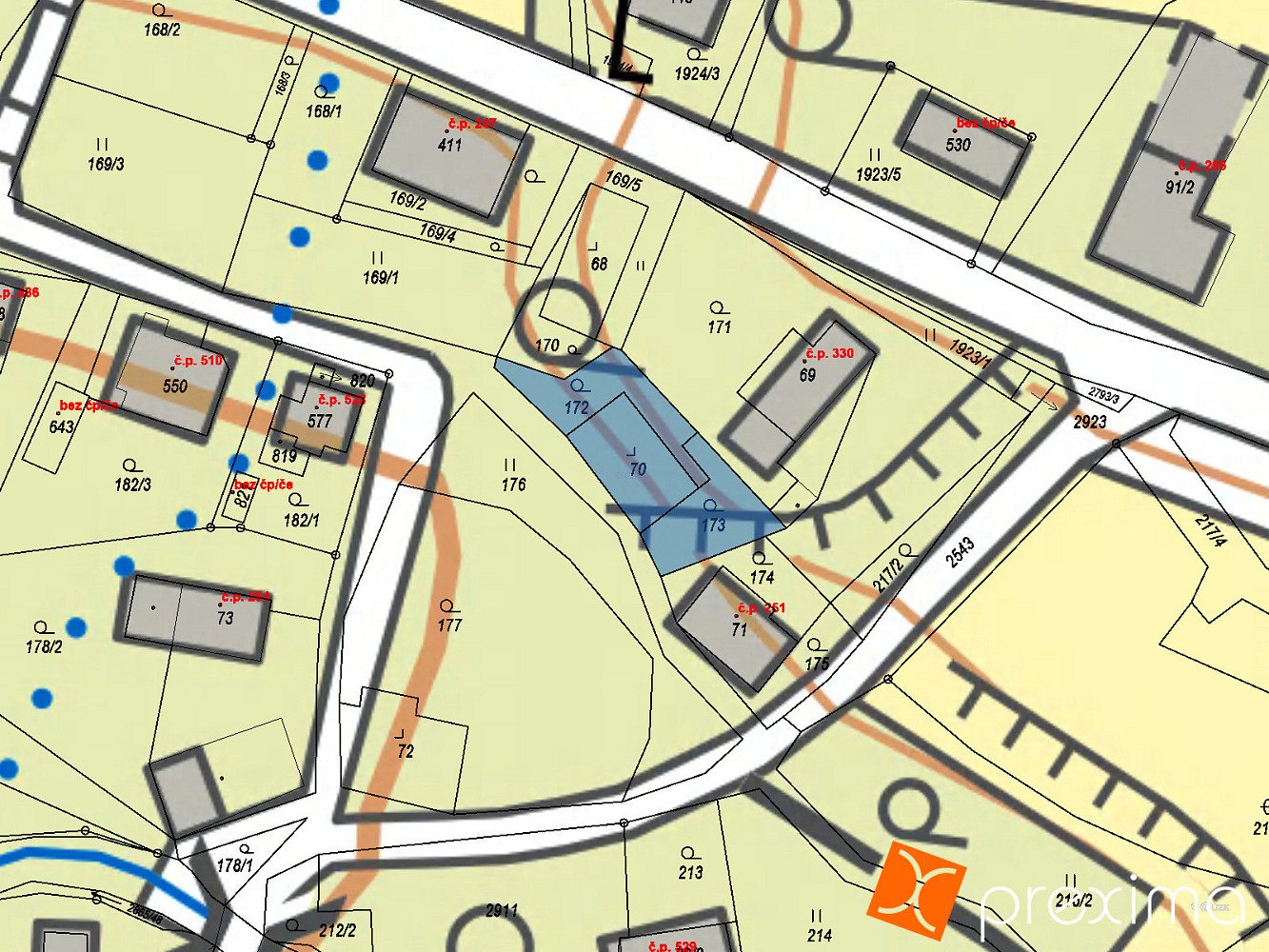 Prodej stavebního pozemku 478 m² – fotografie 3