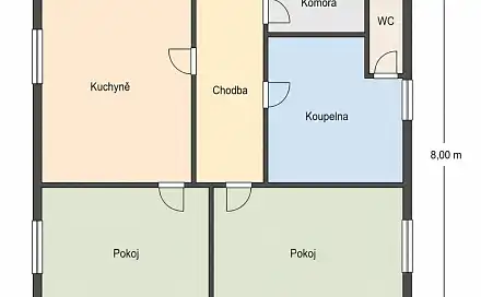 Prodej bytu 2+1 66 m²