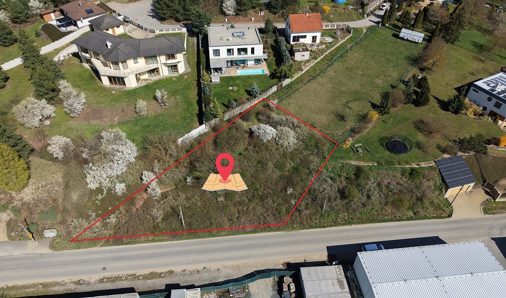 Prodej stavebního pozemku 1 023 m², Rosice – náhled fotky 2