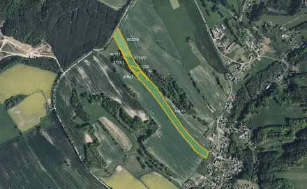 Prodej pole 54 887 m², Dubnice, okres Česká Lípa