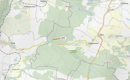 Dražba lesa 4 076 m², Velečín