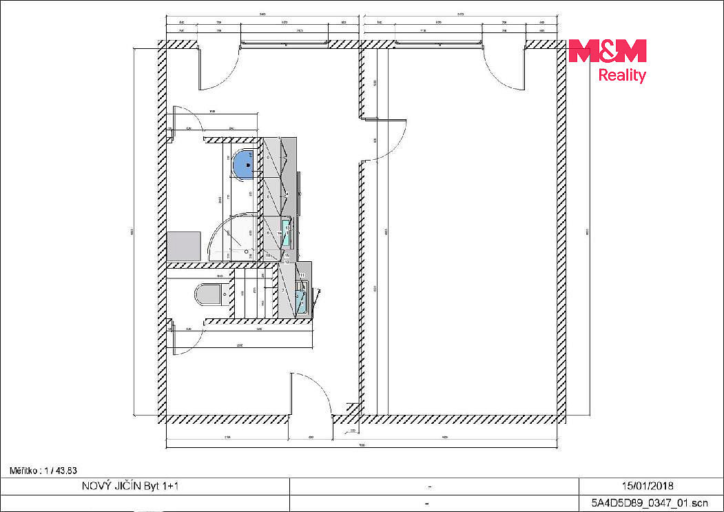 Pronájem bytu 1+1 44 m² – fotografie 4