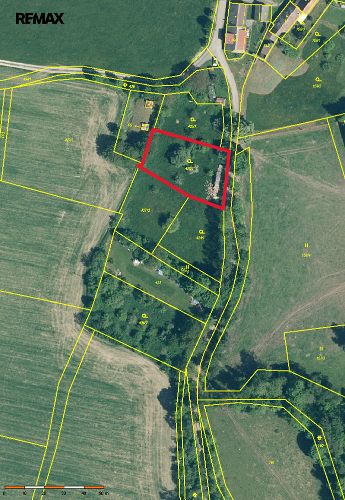 Prodej stavebního pozemku 1 098 m² – pohled 3