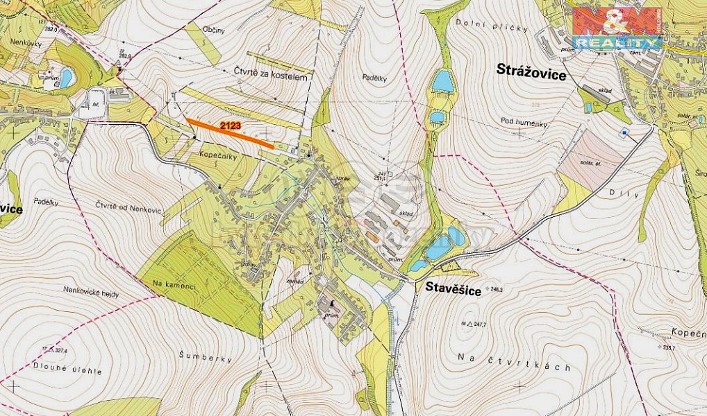 Prodej pole 616 m², Stavěšice – náhled fotky 6