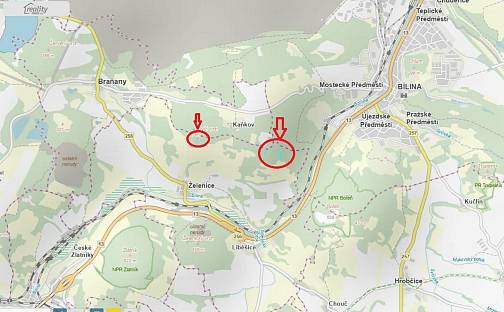 Prodej lesa 6 238 m², Želenice, okres Most
