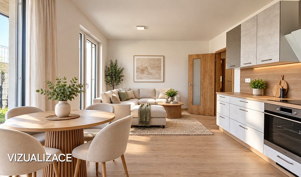 Pronájem bytu 2+kk, 43 m², Řeporyje, Praha