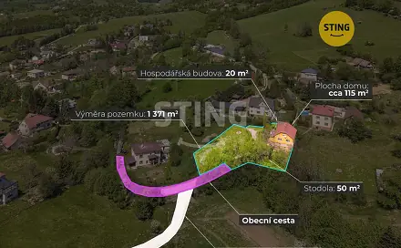 Prodej domu 135 m² s pozemkem 1 371 m², Vendryně, okres Frýdek-Místek