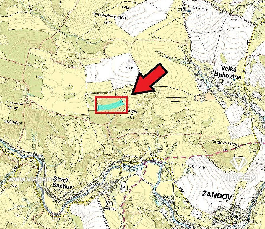Prodej lesa 2 383 m² – pohled 3