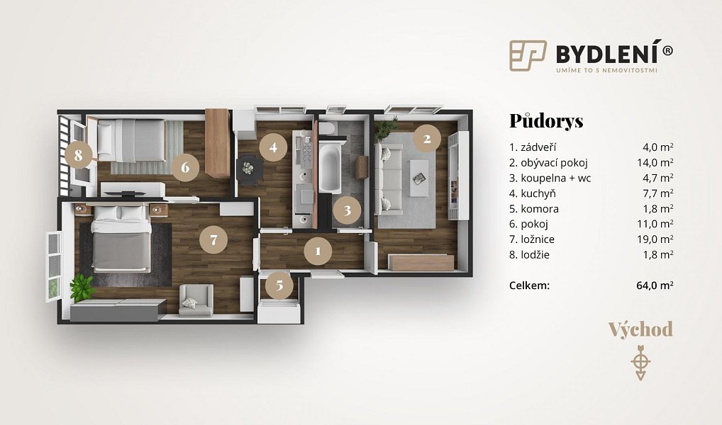 Prodej bytu 3+1 69 m², Teplice – náhled fotky 3
