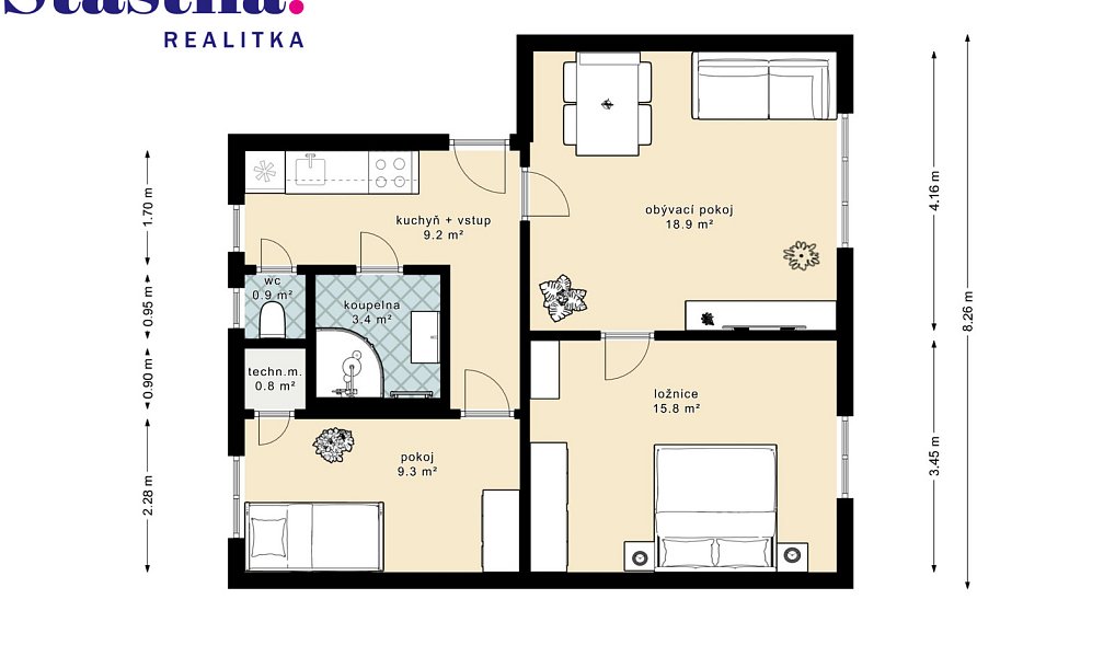 Prodej bytu 3+1 55 m², Písek – náhled fotky 18
