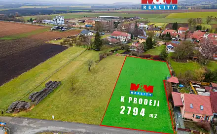 Prodej stavebního pozemku 2 794 m², Cetkovice, okres Blansko