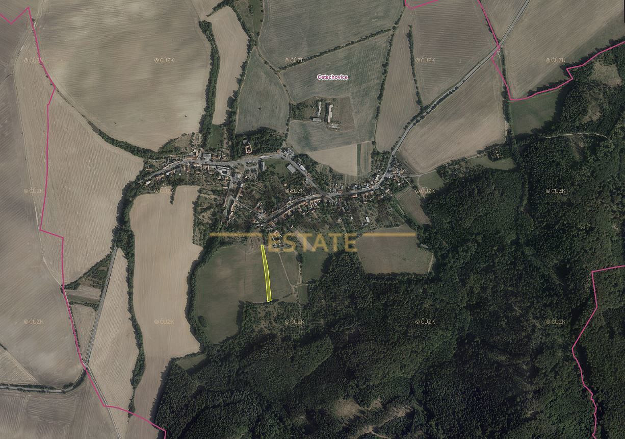 Prodej pole 2 524 m² – pohled 2