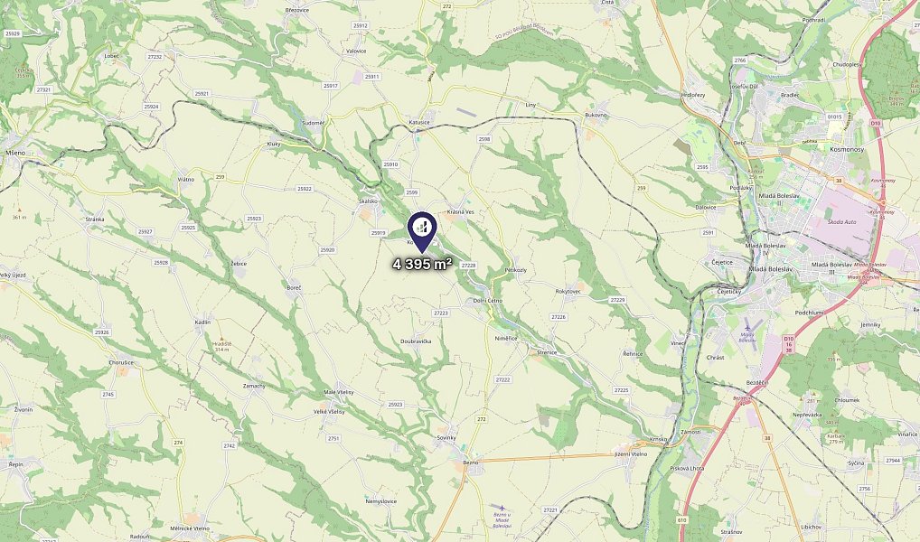 Prodej stavebního pozemku 2 198 m², Kovanec – náhled fotky 8
