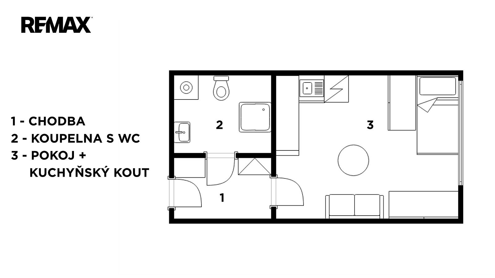 Prodej bytu 1+kk 29 m² – fotografie 3