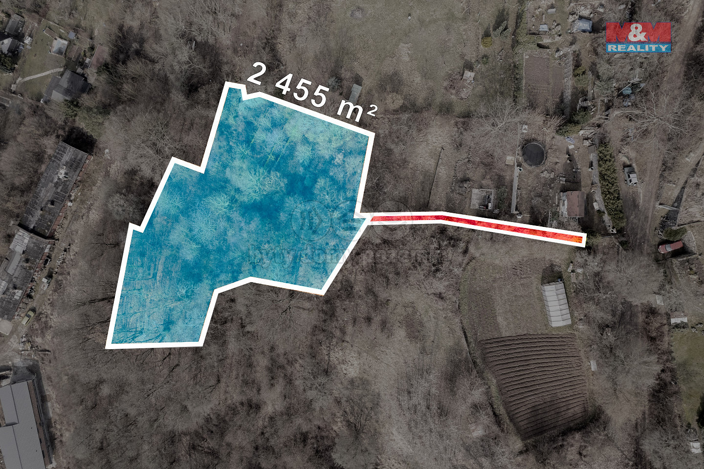 Prodej stavebního pozemku 2 455 m² – fotografie 2