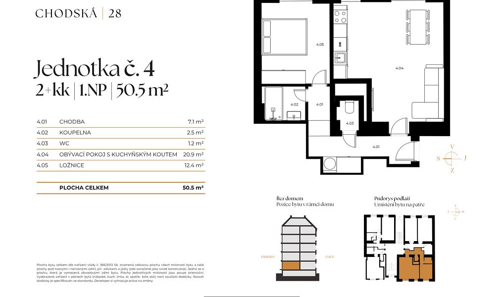 Prodej bytu 2+kk 51 m², Praha – náhled fotky 3