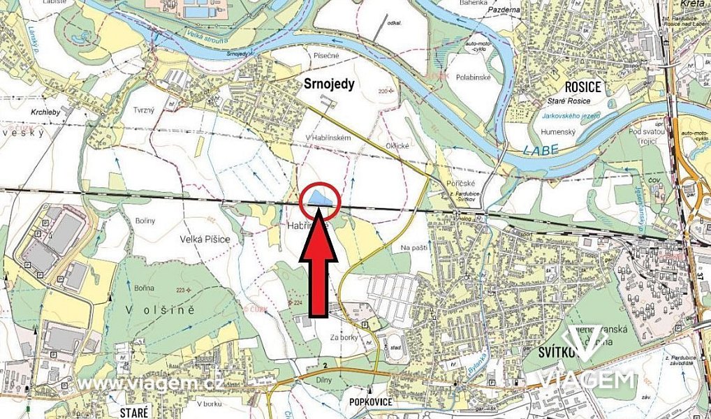 Prodej pole 1 345 m², Pardubice – náhled fotky 3