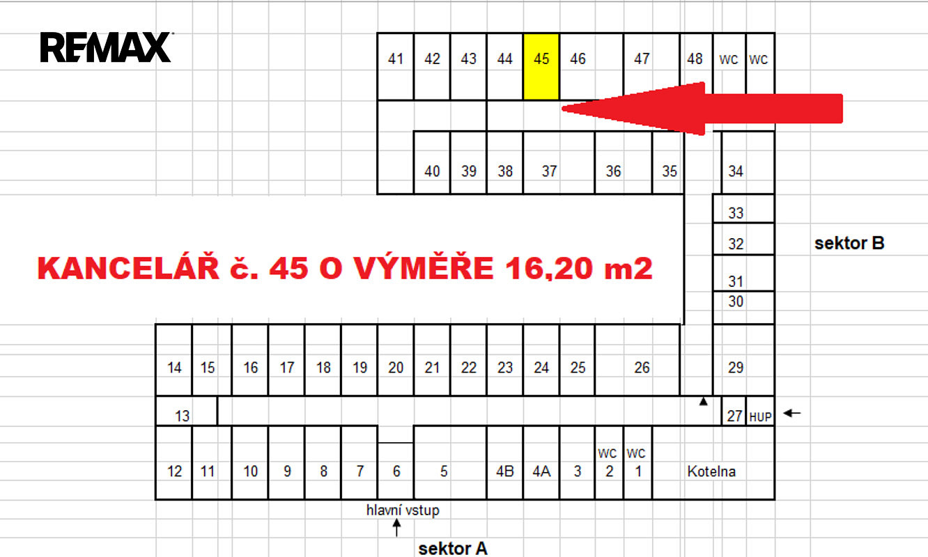 Pronájem kanceláře 16 m²