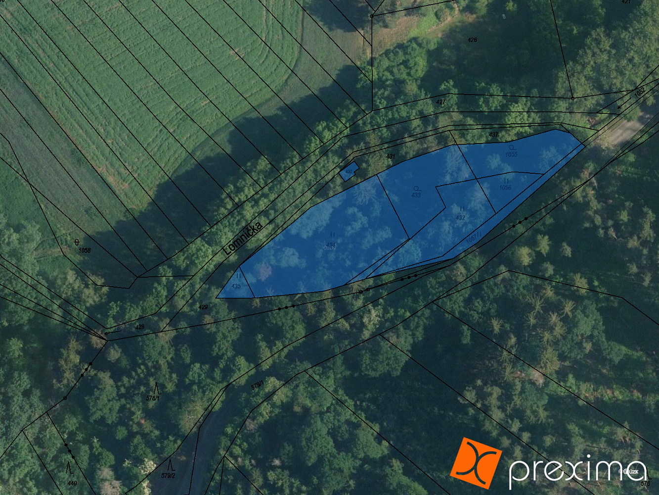 Prodej pozemku 872 m²