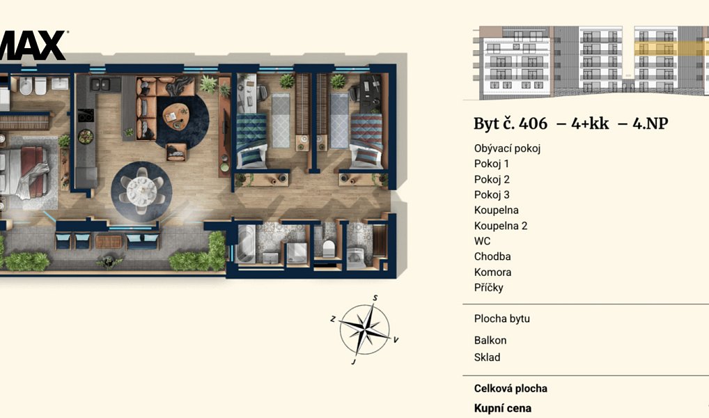 Prodej bytu 4+kk 106 m², Plzeň – náhled fotky 5