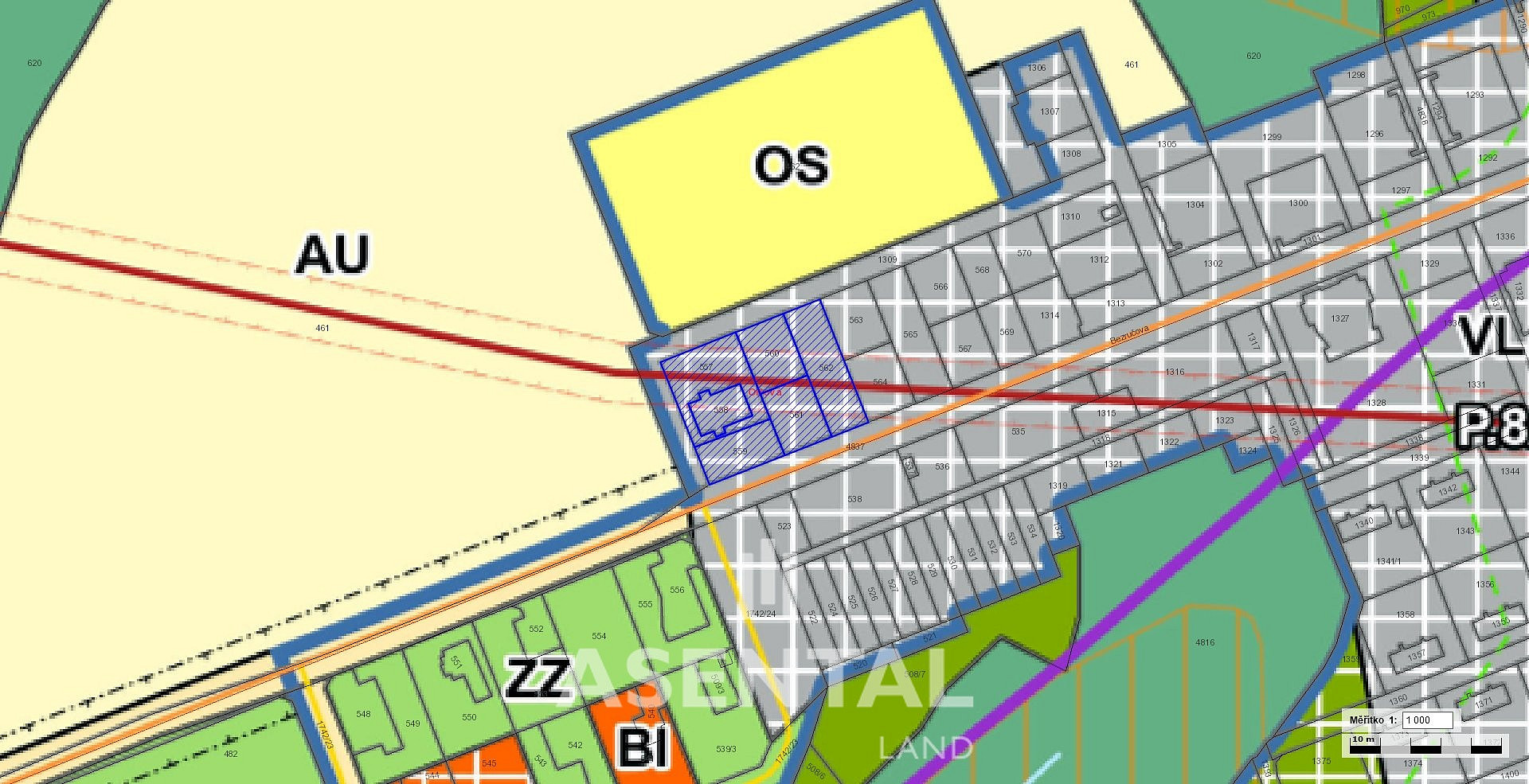 Prodej komerčního pozemku 2 499 m² – fotografie 4