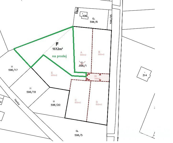 Prodej stavebního pozemku 1 612 m² – fotografie 4