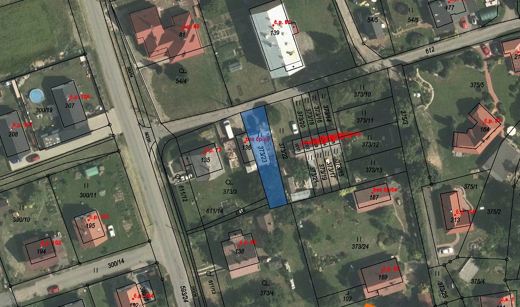 Prodej stavebního pozemku 141 m², Strakov – fotka 1 z 3