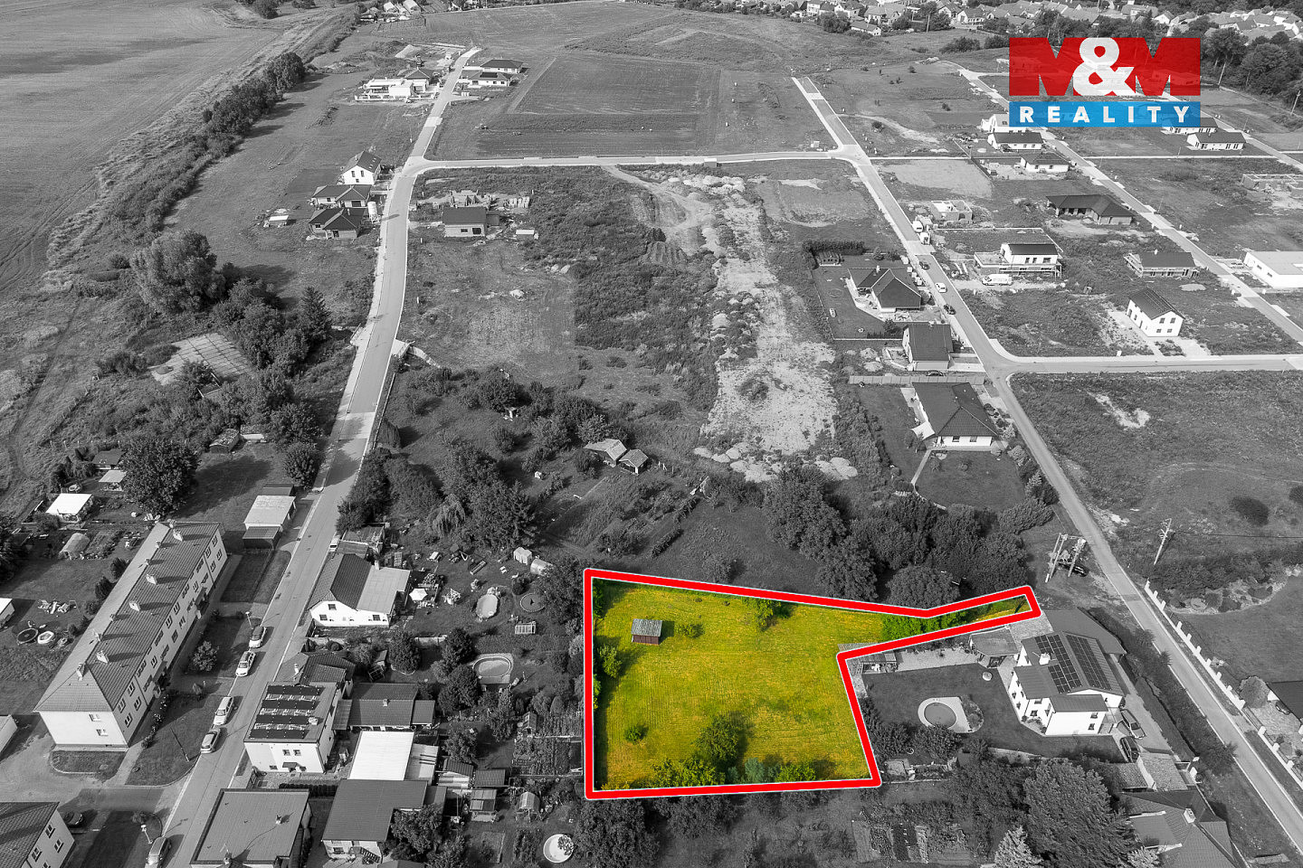Prodej stavebního pozemku 1 676 m² – pohled 6
