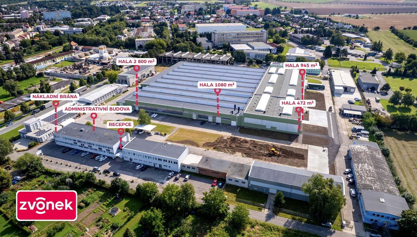 Pronájem skladovacích prostor 2 800 m²