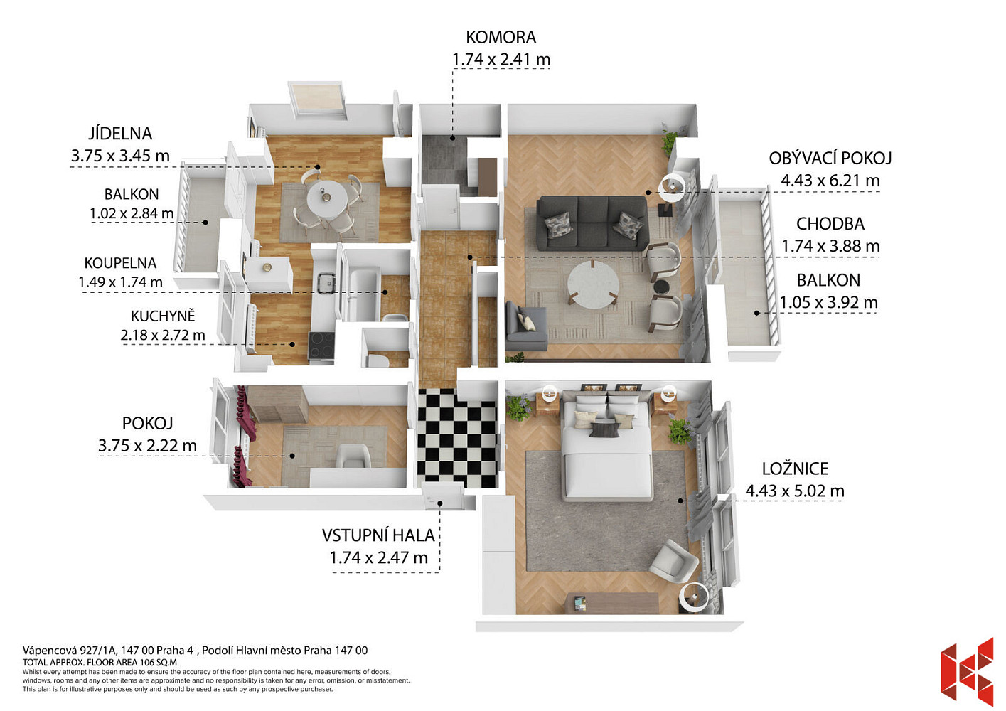 Prodej bytu 3+1 96 m² – fotografie 4