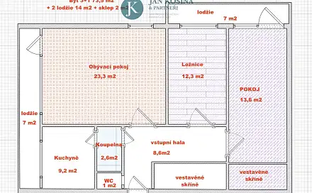 Prodej bytu 3+1 74 m², Turkmenská, Praha 10 - Vršovice